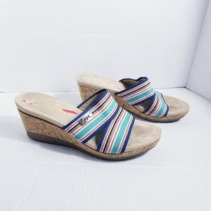 ANNE KLEIN WEDGE SANDALS SIZE 7.5